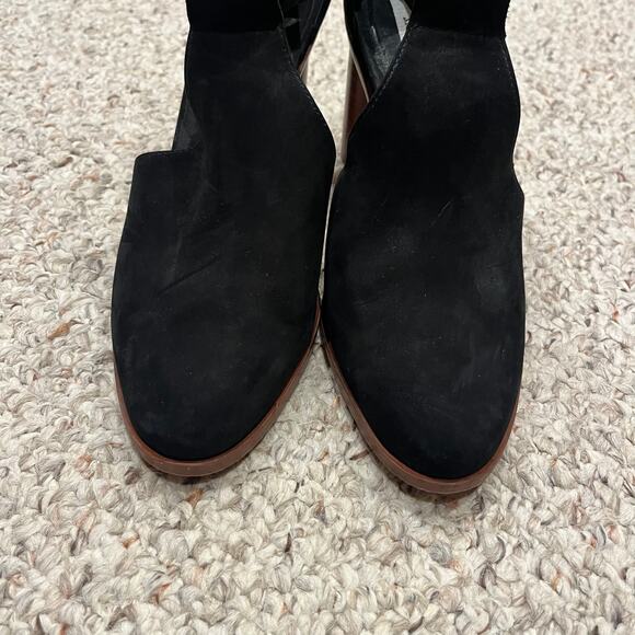 Matt Bernson Suede Round Heel Cut Out Sandals Sz 9 B Casual Formal - Picture 6 of 7